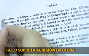 sentencia condenatoria a concejal de Otura(PP) por agredir a un militante socialista, 2008.
